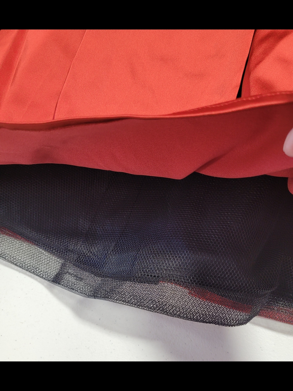Elegant Red Satin Fit-and-Flare Dress - Picture 5 of 5